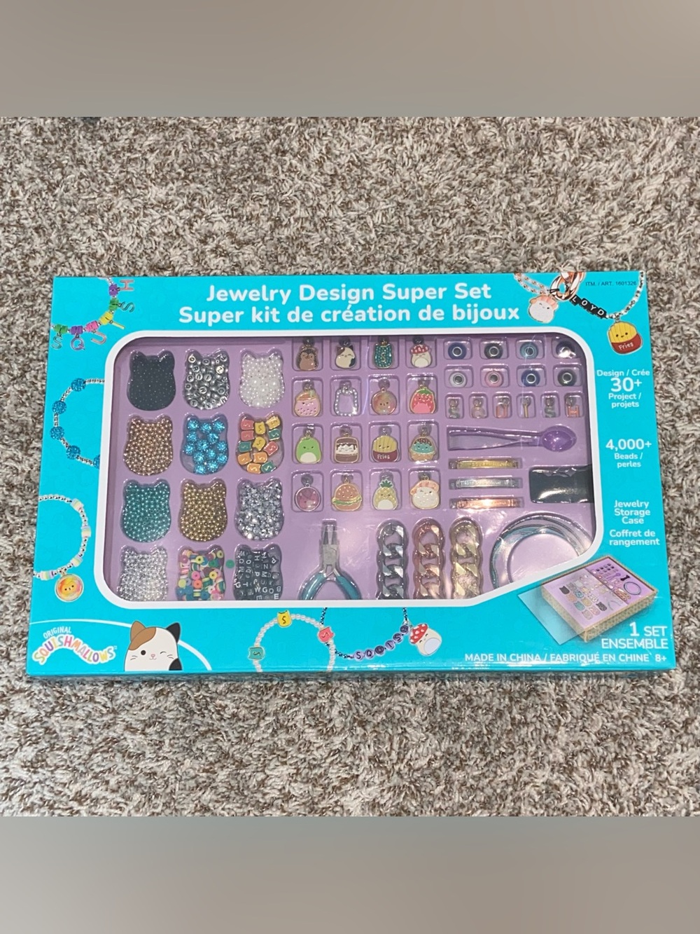 NEW SQUISHMALLOWS Jewelry Design Super Set Kit Assorted Beads Charms Chains
